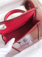 Hermes Kelly Mini II Sellier Handmade Bag In Rose Extreme Matte Alligator Leather - Image 4