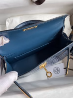 Hermes Kelly Mini II Sellier Handmade Bag In Colvert Shiny Alligator Leather - Image 5