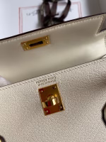 Hermes Kelly Mini II Sellier Handmade Bag In Nata Chevre Mysore Leather - Image 4