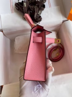 Hermes Kelly Mini II Sellier Handmade Bag In Rose Confetti Chevre Mysore Leather - Image 2