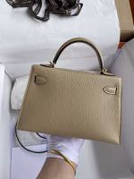 Hermes Kelly Mini II Sellier Handmade Bag In Trench Chevre Mysore Leather - Image 6