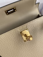 Hermes Kelly Mini II Sellier Handmade Bag In Trench Chevre Mysore Leather - Image 4
