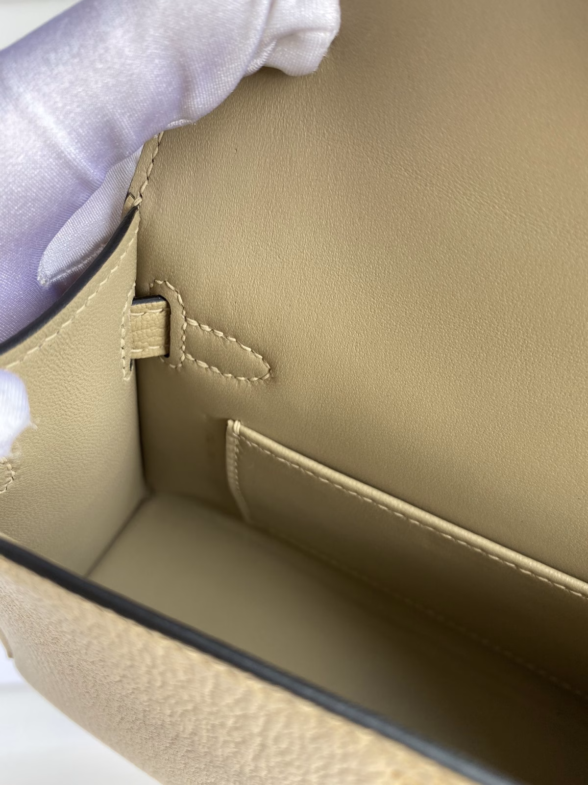 Hermes Kelly Mini II Sellier Handmade Bag In Trench Chevre Mysore Leather - Image 5