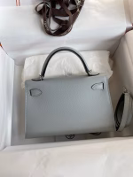 Hermes Kelly Mini II Sellier Handmade Bag In Blue Glacier Epsom Calfskin - Image 6
