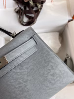 Hermes Kelly Mini II Sellier Handmade Bag In Blue Glacier Epsom Calfskin - Image 8