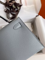 Hermes Kelly Mini II Sellier Handmade Bag In Blue Glacier Epsom Calfskin - Image 9