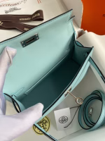 Hermes Kelly Mini II Sellier Handmade Bag In Blue Zephyr Epsom Calfskin - Image 3
