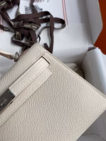 Hermes Kelly Mini II Sellier Handmade Bag In Craie Epsom Calfskin - Image 8
