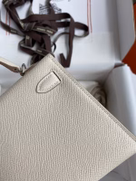 Hermes Kelly Mini II Sellier Handmade Bag In Craie Epsom Calfskin - Image 9