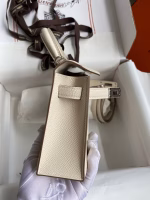 Hermes Kelly Mini II Sellier Handmade Bag In Craie Epsom Calfskin - Image 2