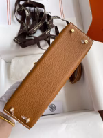 Hermes Kelly Mini II Sellier Handmade Bag In Gold Epsom Calfskin - Image 7