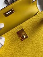 Hermes Kelly Mini II Sellier Handmade Bag In Jaune de Naples Epsom Calfskin - Image 8