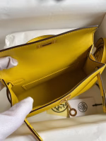 Hermes Kelly Mini II Sellier Handmade Bag In Jaune de Naples Epsom Calfskin - Image 5