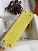 Hermes Kelly Mini II Sellier Handmade Bag In Lime Epsom Calfskin - Image 7