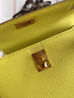 Hermes Kelly Mini II Sellier Handmade Bag In Lime Epsom Calfskin - Image 4
