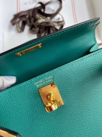 Hermes Kelly Mini II Sellier Handmade Bag In Malachite Epsom Calfskin - Image 4
