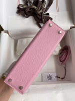 Hermes Kelly Mini II Sellier Handmade Bag In Mauve Sylvestre Epsom Calfskin - Image 7