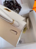 Hermes Kelly Mini II Sellier Handmade Bag In Nata Epsom Calfskin - Image 3