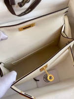 Hermes Kelly Mini II Sellier Handmade Bag In Nata Epsom Calfskin - Image 5