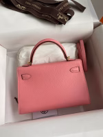 Hermes Kelly Mini II Sellier Handmade Bag In Rose Confetti Epsom Calfskin - Image 6
