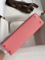 Hermes Kelly Mini II Sellier Handmade Bag In Rose Confetti Epsom Calfskin - Image 7