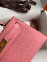 Hermes Kelly Mini II Sellier Handmade Bag In Rose Confetti Epsom Calfskin - Image 8
