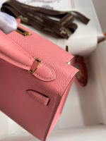 Hermes Kelly Mini II Sellier Handmade Bag In Rose Confetti Epsom Calfskin - Image 3