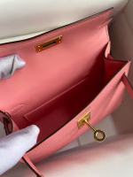 Hermes Kelly Mini II Sellier Handmade Bag In Rose Confetti Epsom Calfskin - Image 5