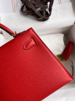 Hermes Kelly Mini II Sellier Handmade Bag In Red Epsom Calfskin - Image 2