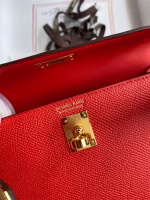 Hermes Kelly Mini II Sellier Handmade Bag In Red Epsom Calfskin - Image 6