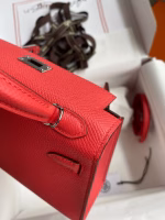 Hermes Kelly Mini II Sellier Handmade Bag In Piment Epsom Calfskin - Image 4