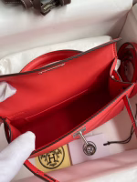 Hermes Kelly Mini II Sellier Handmade Bag In Piment Epsom Calfskin - Image 5