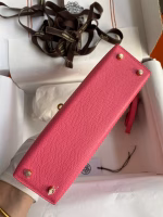 Hermes Kelly Mini II Sellier Handmade Bag In Rose Lipstick Epsom Calfskin - Image 7