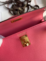 Hermes Kelly Mini II Sellier Handmade Bag In Rose Lipstick Epsom Calfskin - Image 4