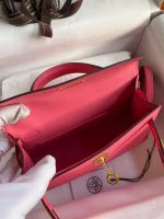 Hermes Kelly Mini II Sellier Handmade Bag In Rose Lipstick Epsom Calfskin - Image 5