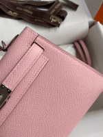 Hermes Kelly Mini II Sellier Handmade Bag In Rose Sakura Epsom Calfskin - Image 8