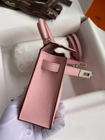 Hermes Kelly Mini II Sellier Handmade Bag In Rose Sakura Epsom Calfskin - Image 2