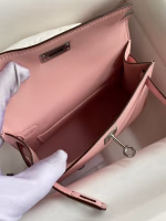 Hermes Kelly Mini II Sellier Handmade Bag In Rose Sakura Epsom Calfskin - Image 5