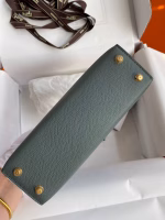 Hermes Kelly Mini II Sellier Handmade Bag In Vert Amande Epsom Calfskin - Image 7