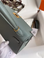 Hermes Kelly Mini II Sellier Handmade Bag In Vert Amande Epsom Calfskin - Image 3