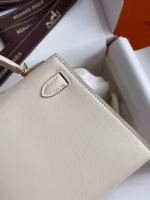 Hermes Kelly Mini II Sellier Handmade Bag In Craie Swift Calfskin - Image 4