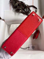 Hermes Kelly Mini II Sellier Tri-color Bag In Red/Rose Extreme/Blue Epsom Calfskin - Image 2