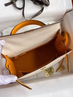 Hermes Kelly Sellier 25 Bicolor Bag in Craie and Yellow Epsom Calfskin - Image 7