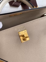 Hermes Kelly Sellier 25 Bicolor Bag in Trench and Craie Epsom Calfskin - Image 5