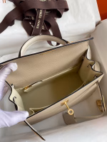 Hermes Kelly Sellier 25 Bicolor Bag in Trench and Craie Epsom Calfskin - Image 2