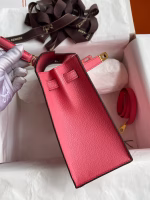 Hermes Kelly Sellier 25 Handmade Bag In Rose Lipstick Mysore Goatskin - Image 5