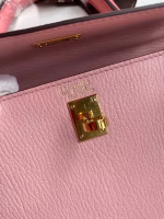 Hermes Kelly Sellier 25 Bicolor Bag in Rose Confetti and Lipstick Mysore Goatskin - Image 8