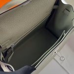 Hermes Kelly Retourne 25 Handmade Bag In Sauge Clemence Leather - Image 4