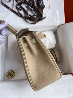 Hermes Kelly Retourne 25 Handmade Bag In Trench Clemence Leather - Image 8