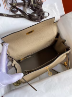 Hermes Kelly Retourne 25 Handmade Bag In Trench Clemence Leather - Image 2